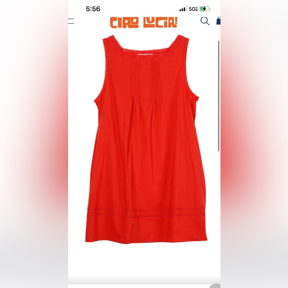 Ciao Lucia Coral Sleeveless Mini Dress